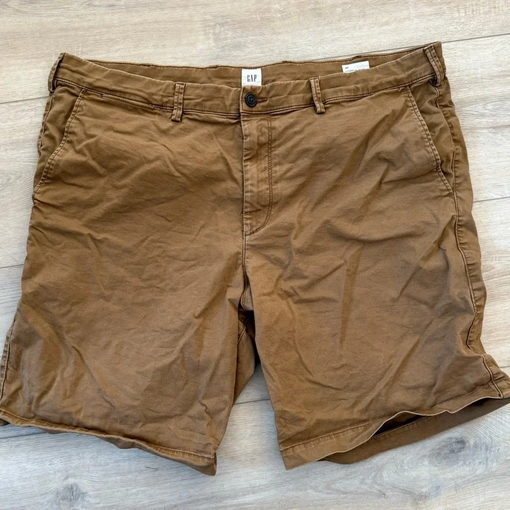 GAP Essential Khaki Brown 5 Pocket Flat‎ Front 10